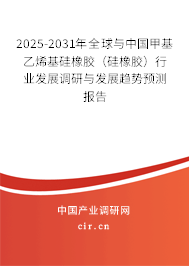 2025-2031年全球與中國甲基乙烯基硅橡膠（硅橡膠）行業(yè)發(fā)展調(diào)研與發(fā)展趨勢預測報告