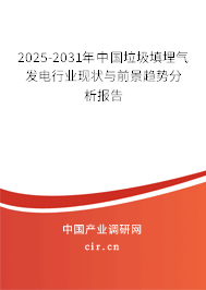 2025-2031年中國垃圾填埋氣發(fā)電行業(yè)現(xiàn)狀與前景趨勢分析報告 2025-2031年中國垃圾填埋氣發(fā)電行業(yè)現(xiàn)狀與前景趨勢分析報告