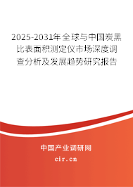 2025-2031年全球與中國(guó)炭黑比表面積測(cè)定儀市場(chǎng)深度調(diào)查分析及發(fā)展趨勢(shì)研究報(bào)告 2025-2031年全球與中國(guó)炭黑比表面積測(cè)定儀市場(chǎng)深度調(diào)查分析及發(fā)展趨勢(shì)研究報(bào)告
