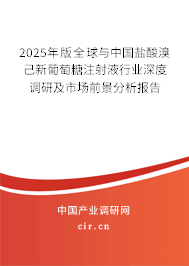 2025年版全球與中國(guó)鹽酸溴己新葡萄糖注射液行業(yè)深度調(diào)研及市場(chǎng)前景分析報(bào)告