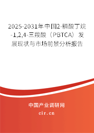 2025-2031年中國2-膦酸丁烷-1,2,4-三羧酸（PBTCA）發(fā)展現(xiàn)狀與市場前景分析報告