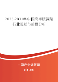 2025-2031年中國高半胱氨酸行業(yè)現(xiàn)狀與前景分析 2025-2031年中國高半胱氨酸行業(yè)現(xiàn)狀與前景分析