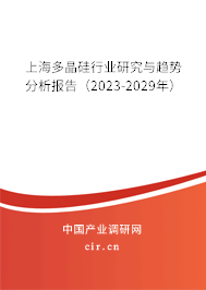 上海多晶硅行業(yè)研究與趨勢分析報告(2023-2029年) 上海多晶硅行業(yè)研究與趨勢分析報告(2023-2029年)