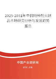 2025-2031年中國特種耐火制品市場研究分析與發(fā)展趨勢報(bào)告