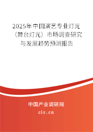 2025年中國演藝專業(yè)燈光（舞臺燈光）市場調(diào)查研究與發(fā)展趨勢預(yù)測報告