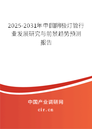 2025-2031年中國(guó)陰極燈管行業(yè)發(fā)展研究與前景趨勢(shì)預(yù)測(cè)報(bào)告 2025-2031年中國(guó)陰極燈管行業(yè)發(fā)展研究與前景趨勢(shì)預(yù)測(cè)報(bào)告