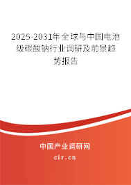 2025-2031年全球與中國(guó)電池級(jí)碳酸鈉行業(yè)調(diào)研及前景趨勢(shì)報(bào)告 2025-2031年全球與中國(guó)電池級(jí)碳酸鈉行業(yè)調(diào)研及前景趨勢(shì)報(bào)告