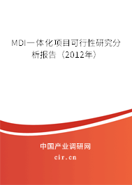 MDI一體化項目可行性研究分析報告(2012年) MDI一體化項目可行性研究分析報告(2012年)