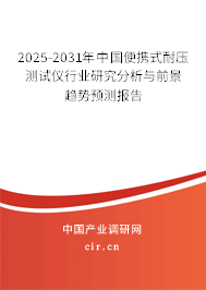 2025-2031年中國(guó)便攜式耐壓測(cè)試儀行業(yè)研究分析與前景趨勢(shì)預(yù)測(cè)報(bào)告