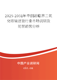 2025-2031年中國(guó)超臨界二氧化碳輸送管行業(yè)市場(chǎng)調(diào)研及前景趨勢(shì)分析 2025-2031年中國(guó)超臨界二氧化碳輸送管行業(yè)市場(chǎng)調(diào)研及前景趨勢(shì)分析