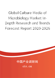 Global Culture Media of Microbiology Market In-Depth Research and Trends Forecast Report 2020-2026 Global Culture Media of Microbiology Market In-Depth Research and Trends Forecast Report 2020-2026