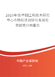2025年版中國工程技術(shù)研究中心市場(chǎng)現(xiàn)狀調(diào)研與發(fā)展前景趨勢(shì)分析報(bào)告