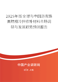 2025年版全球與中國(guó)瀝青路面坑槽冷拌修補(bǔ)材料市場(chǎng)調(diào)研與發(fā)展趨勢(shì)預(yù)測(cè)報(bào)告 2025年版全球與中國(guó)瀝青路面坑槽冷拌修補(bǔ)材料市場(chǎng)調(diào)研與發(fā)展趨勢(shì)預(yù)測(cè)報(bào)告