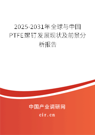 2025-2031年全球與中國PTFE螺釘發(fā)展現(xiàn)狀及前景分析報告 2025-2031年全球與中國PTFE螺釘發(fā)展現(xiàn)狀及前景分析報告