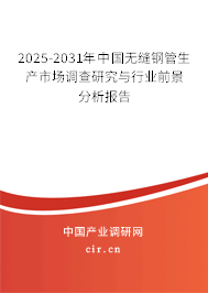 2025-2031年中國無縫鋼管生產(chǎn)市場調(diào)查研究與行業(yè)前景分析報告
