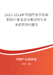 2025-2031年中國左旋鄰氯扁桃酸行業(yè)發(fā)展全面調(diào)研與未來趨勢預(yù)測報告 2025-2031年中國左旋鄰氯扁桃酸行業(yè)發(fā)展全面調(diào)研與未來趨勢預(yù)測報告