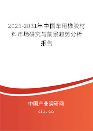 2025-2031年中國車用橡膠材料市場研究與前景趨勢分析報告 2025-2031年中國車用橡膠材料市場研究與前景趨勢分析報告