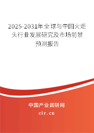 2025-2031年全球與中國火炬頭行業(yè)發(fā)展研究及市場前景預(yù)測報告 2025-2031年全球與中國火炬頭行業(yè)發(fā)展研究及市場前景預(yù)測報告