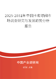 2025-2031年中國卡套球閥市場調(diào)查研究與發(fā)展趨勢分析報告 2025-2031年中國卡套球閥市場調(diào)查研究與發(fā)展趨勢分析報告