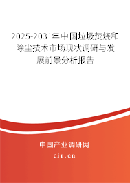 2025-2031年中國垃圾焚燒和除塵技術(shù)市場現(xiàn)狀調(diào)研與發(fā)展前景分析報告 2025-2031年中國垃圾焚燒和除塵技術(shù)市場現(xiàn)狀調(diào)研與發(fā)展前景分析報告