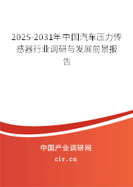 2025-2031年中國汽車壓力傳感器行業(yè)調(diào)研與發(fā)展前景報告 2025-2031年中國汽車壓力傳感器行業(yè)調(diào)研與發(fā)展前景報告