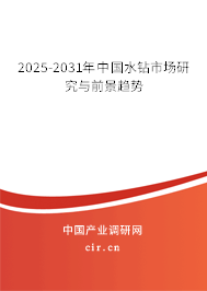 2025-2031年中國水鉆市場研究與前景趨勢 2025-2031年中國水鉆市場研究與前景趨勢