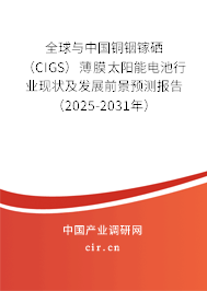全球與中國銅銦鎵硒（CIGS）薄膜太陽能電池行業(yè)現(xiàn)狀及發(fā)展前景預測報告（2025-2031年）
