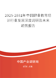 2025-2031年中國職業(yè)教育培訓(xùn)行業(yè)發(fā)展深度調(diào)研及未來趨勢報告