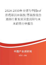 2024-2030年全球與中國(guó)raf原癌基因絲氨酸/蘇氨酸蛋白激酶行業(yè)發(fā)展深度調(diào)研與未來趨勢(shì)分析報(bào)告 2024-2030年全球與中國(guó)raf原癌基因絲氨酸/蘇氨酸蛋白激酶行業(yè)發(fā)展深度調(diào)研與未來趨勢(shì)分析報(bào)告