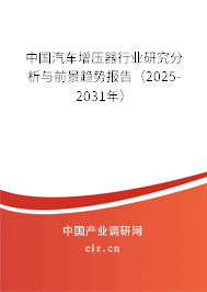 中國汽車增壓器行業(yè)研究分析與前景趨勢報告(2025-2031年) 中國汽車增壓器行業(yè)研究分析與前景趨勢報告(2025-2031年)