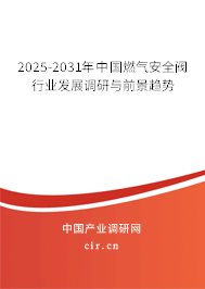 2025-2031年中國燃氣安全閥行業(yè)發(fā)展調研與前景趨勢 2025-2031年中國燃氣安全閥行業(yè)發(fā)展調研與前景趨勢