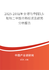 2025-2031年全球與中國3,5-吡唑二甲酸市場現(xiàn)狀及趨勢分析報(bào)告 2025-2031年全球與中國3,5-吡唑二甲酸市場現(xiàn)狀及趨勢分析報(bào)告