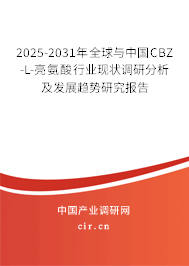 2025-2031年全球與中國CBZ-L-亮氨酸行業(yè)現(xiàn)狀調(diào)研分析及發(fā)展趨勢(shì)研究報(bào)告