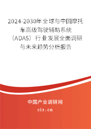 2024-2030年全球與中國摩托車高級駕駛輔助系統(tǒng)（ADAS）行業(yè)發(fā)展全面調(diào)研與未來趨勢分析報告