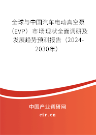 全球與中國汽車電動真空泵(EVP)市場現(xiàn)狀全面調(diào)研及發(fā)展趨勢預測報告(2024-2030年) 全球與中國汽車電動真空泵(EVP)市場現(xiàn)狀全面調(diào)研及發(fā)展趨勢預測報告(2024-2030年)