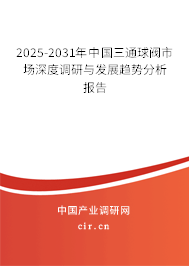2025-2031年中國(guó)三通球閥市場(chǎng)深度調(diào)研與發(fā)展趨勢(shì)分析報(bào)告