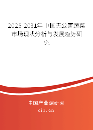 2025-2031年中國(guó)無(wú)公害蔬菜市場(chǎng)現(xiàn)狀分析與發(fā)展趨勢(shì)研究 2025-2031年中國(guó)無(wú)公害蔬菜市場(chǎng)現(xiàn)狀分析與發(fā)展趨勢(shì)研究