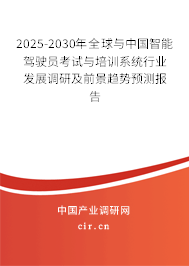 2025-2030年全球與中國智能駕駛員考試與培訓系統(tǒng)行業(yè)發(fā)展調研及前景趨勢預測報告 2025-2030年全球與中國智能駕駛員考試與培訓系統(tǒng)行業(yè)發(fā)展調研及前景趨勢預測報告
