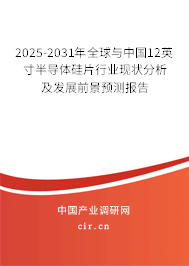 2025-2031年全球與中國12英寸半導(dǎo)體硅片行業(yè)現(xiàn)狀分析及發(fā)展前景預(yù)測報告 2025-2031年全球與中國12英寸半導(dǎo)體硅片行業(yè)現(xiàn)狀分析及發(fā)展前景預(yù)測報告