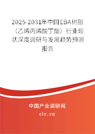 2025-2031年中國(guó)EBA樹脂（乙烯丙烯酸丁酯）行業(yè)現(xiàn)狀深度調(diào)研與發(fā)展趨勢(shì)預(yù)測(cè)報(bào)告