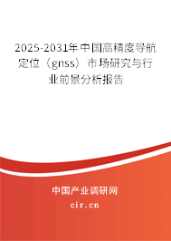 2025-2031年中國高精度導(dǎo)航定位（gnss）市場研究與行業(yè)前景分析報告