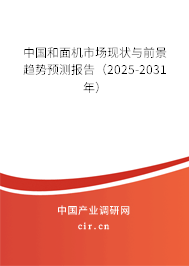 中國和面機(jī)市場現(xiàn)狀與前景趨勢預(yù)測報告（2025-2031年）