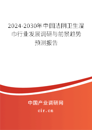 2024-2030年中國潔陰衛(wèi)生濕巾行業(yè)發(fā)展調研與前景趨勢預測報告 2024-2030年中國潔陰衛(wèi)生濕巾行業(yè)發(fā)展調研與前景趨勢預測報告