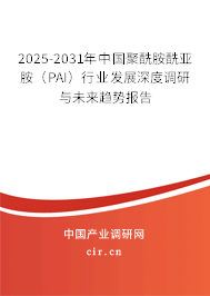 2025-2031年中國(guó)聚酰胺酰亞胺(PAI)行業(yè)發(fā)展深度調(diào)研與未來趨勢(shì)報(bào)告 2025-2031年中國(guó)聚酰胺酰亞胺(PAI)行業(yè)發(fā)展深度調(diào)研與未來趨勢(shì)報(bào)告