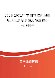 2025-2031年中國顆粒鉀肥市場現狀深度調研及發(fā)展趨勢分析報告 2025-2031年中國顆粒鉀肥市場現狀深度調研及發(fā)展趨勢分析報告