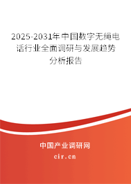 2025-2031年中國數(shù)字無繩電話行業(yè)全面調(diào)研與發(fā)展趨勢分析報(bào)告