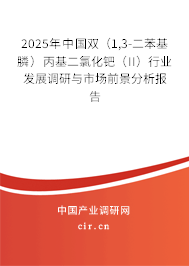 2025年中國雙(1,3-二苯基膦)丙基二氯化鈀(II)行業(yè)發(fā)展調(diào)研與市場前景分析報告 2025年中國雙(1,3-二苯基膦)丙基二氯化鈀(II)行業(yè)發(fā)展調(diào)研與市場前景分析報告
