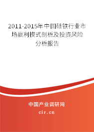 2011-2015年中國(guó)硅鐵行業(yè)市場(chǎng)贏利模式剖析及投資風(fēng)險(xiǎn)分析報(bào)告 2011-2015年中國(guó)硅鐵行業(yè)市場(chǎng)贏利模式剖析及投資風(fēng)險(xiǎn)分析報(bào)告