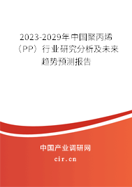 2023-2029年中國聚丙烯（PP）行業(yè)研究分析及未來趨勢(shì)預(yù)測(cè)報(bào)告