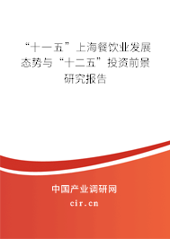 “十一五”上海餐飲業(yè)發(fā)展態(tài)勢與“十二五”投資前景研究報(bào)告